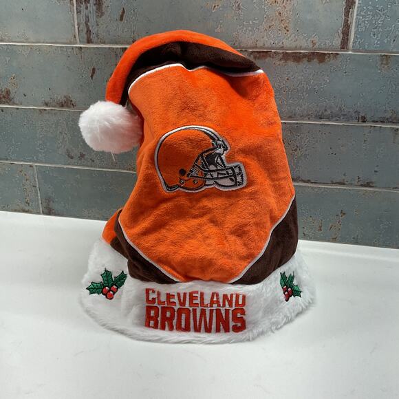 Cleveland Browns Forever Collectibles Embroidered Christmas Santa Hat 18" - Picture 2 of 10